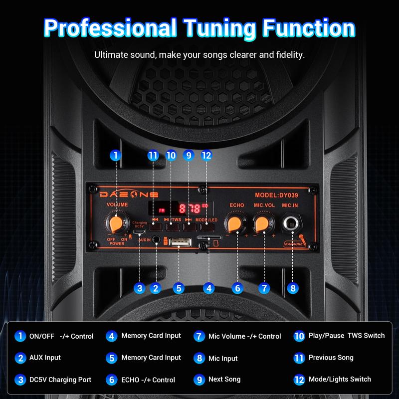 Portable Bluetooth Speaker Dual 6