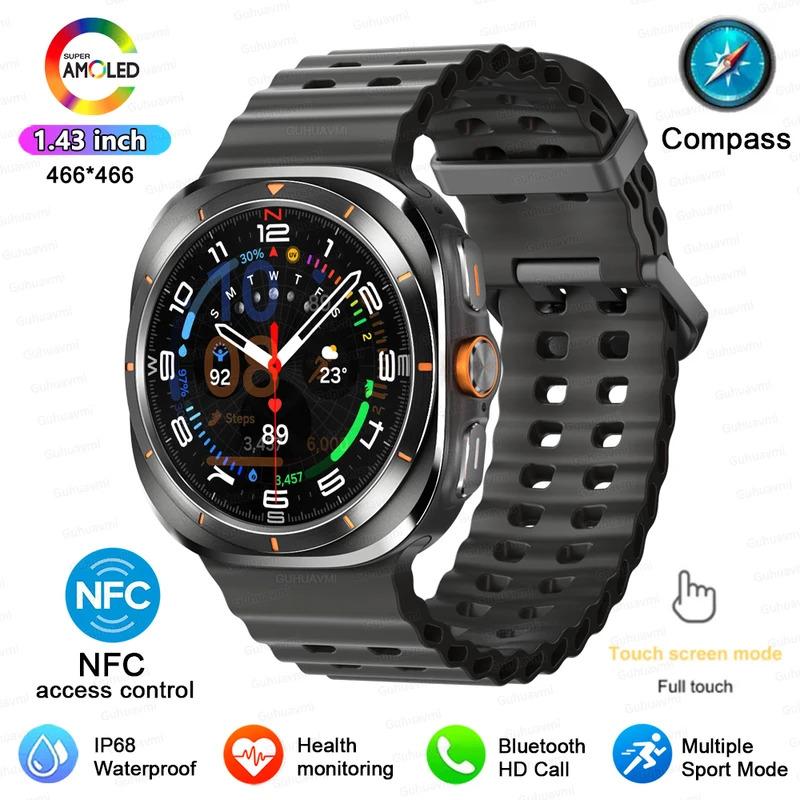 For Samsung New Galaxy Watch 7 Ultra GPS Trackr NFC Smart Watch Men Custom Dial 460*460 AMOLED Bluetooth call Sport Smartwatchs