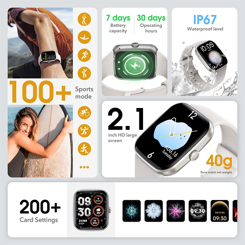 Smart Watch for Men Women, 2.01