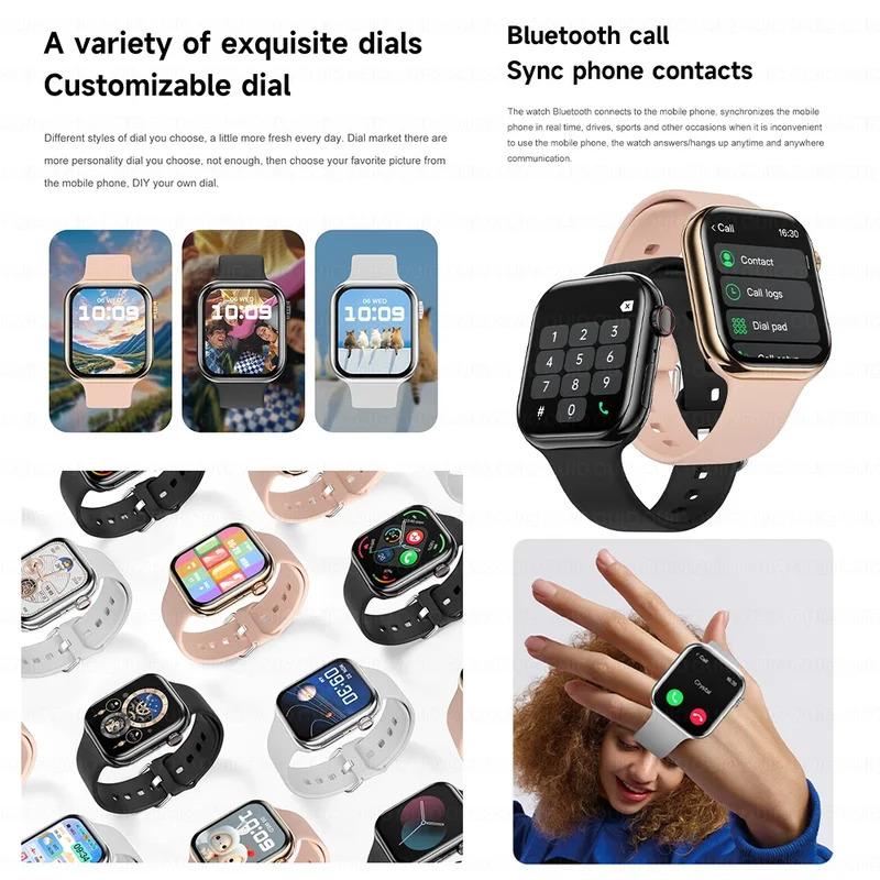 2024 New For Original Apple Watch Series 10 Women Smartwatch Bluetooth Call NFC IP68 Waterproof Compass GPS Track Men Smartwatch