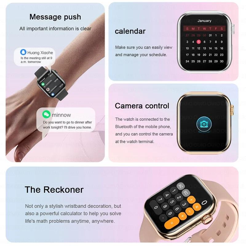 2024 New For Original Apple Watch Series 10 Women Smartwatch Bluetooth Call NFC IP68 Waterproof Compass GPS Track Men Smartwatch