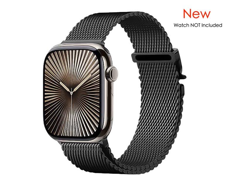 New Milanese WatchStraps Compatible with Apple Watch Ultra Ultra2 Band 49mm 46mm 45mm 44mm Titanium for Men,  with secure parachute-style buckle for iWatch Series 9 8 7 SE2 6 5 4 3 2 1 band 49mm 46mm 45mm 44mm   Wearable Accessories  Gift