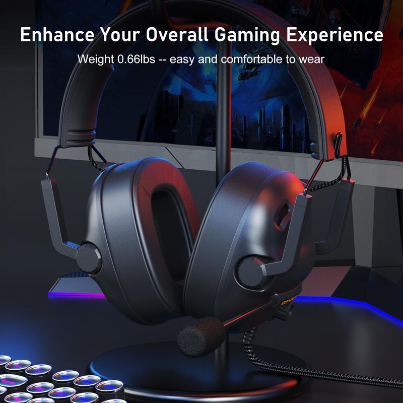 SENZER SG500 Wired  Pro Gaming Headset - Wired Gaming Headsets - PC Headsets -  Folding Headset for PC, PS4, PS5, Xbox One and Switch Audio Earphones Headphones Electronic