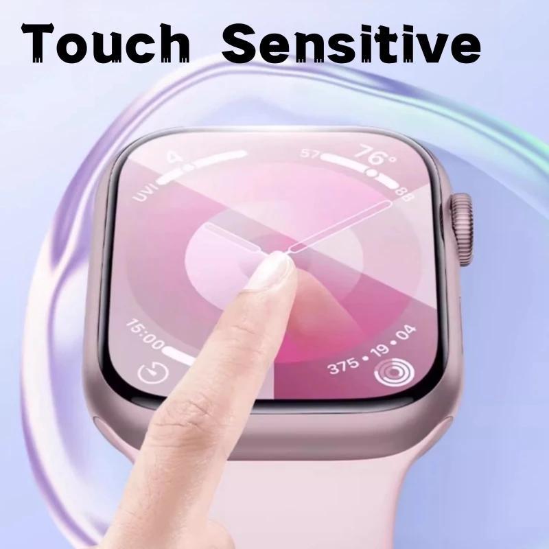 Full Coverage Screen Protector with Installation Positioner, 2 Counts Soft Screen Protector, Anti-scratch Screen Protector for Apple Watch S10