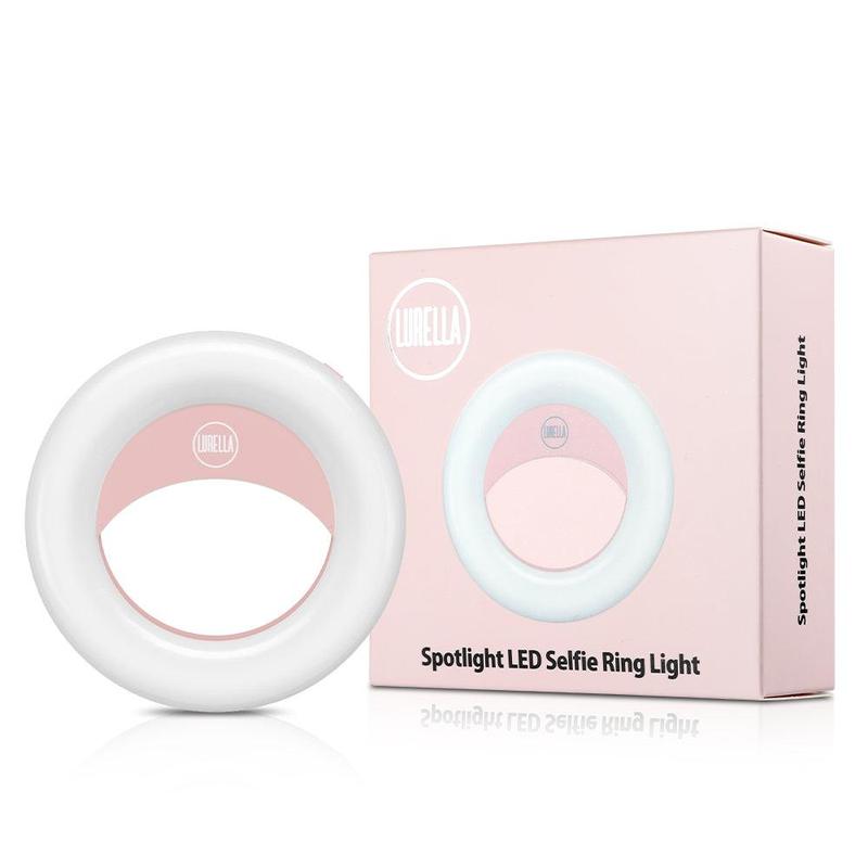 Lurella Cosmetics  Portable Spotlight LED Selfie Ring Light w  Clip For Phone Selfies