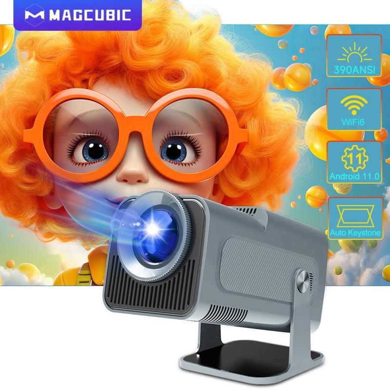 Magcubic Wifi6 Projector, 1920*1080P Projector, Plug and Play Home Projector, Movie Projector, Wireless Projector for Home Theater, Office, Outdoor, Mini Projector for Bedroom