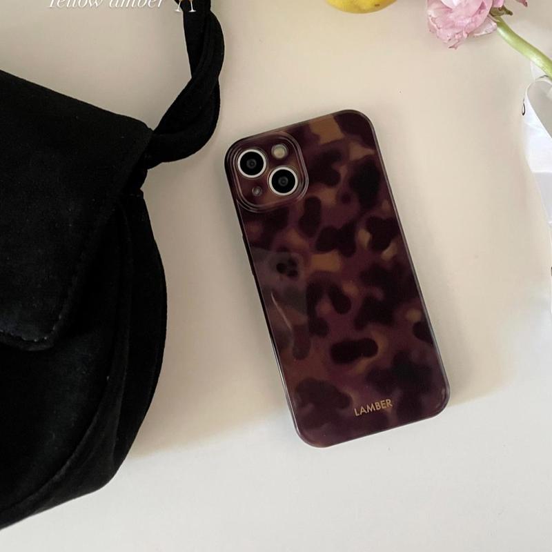 Vintage Amber Pattern Phone Case, Decorative Phone Protector Cover, Phone Accessories Compatible With iPhone 11 12 13 14 15 iPhone 15 Pro Max Case iPhone 16 Pro Max Case