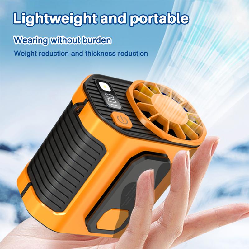 Portable 10000mAh Power Bank for summer Gift, 1 Count 3 in 1 Outdoor Fan with Torch, 10 Wind Speeds Cooling Fan with LED Light, Rechargeable Camping Fan, Suitable for Outdoor Work, Farm, Hiking, Camping, Gardening and Travel