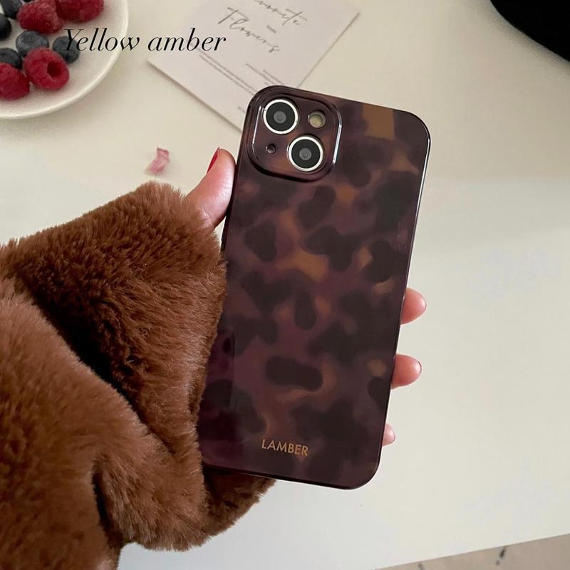 Vintage Amber Pattern Phone Case, Decorative Phone Protector Cover, Phone Accessories Compatible With iPhone 11 12 13 14 15 iPhone 15 Pro Max Case iPhone 16 Pro Max Case