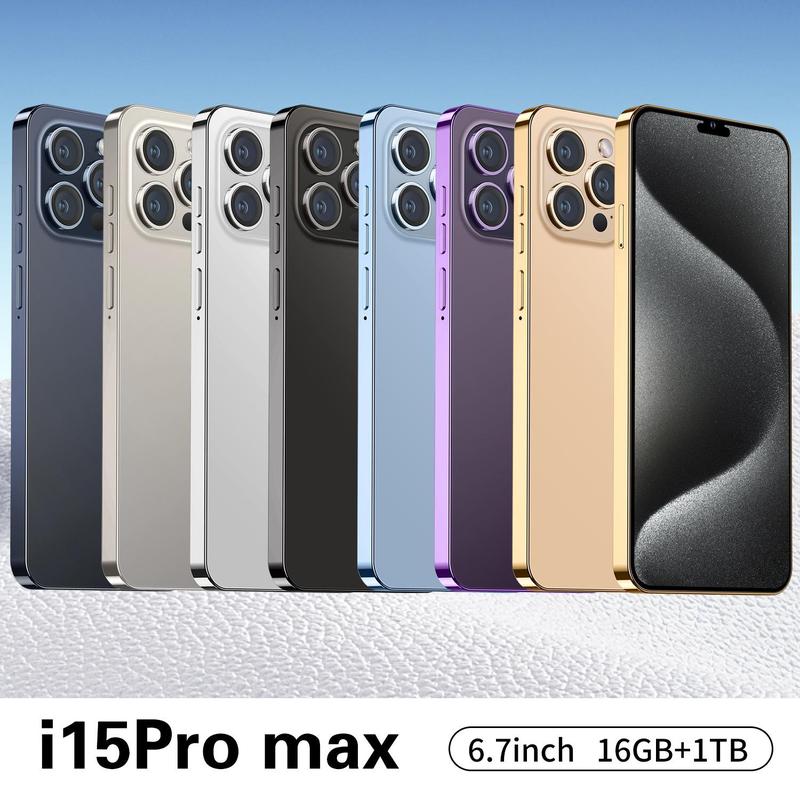 Hot style(New store limited time promotion!) i15 Pro Max Super Phone 6.7 HD Screen Smartphone Original 16GB+1T 5G Dual Card Celulares Android Unlock 108MP 7800mAh Large Battery as a Gift Perfect!