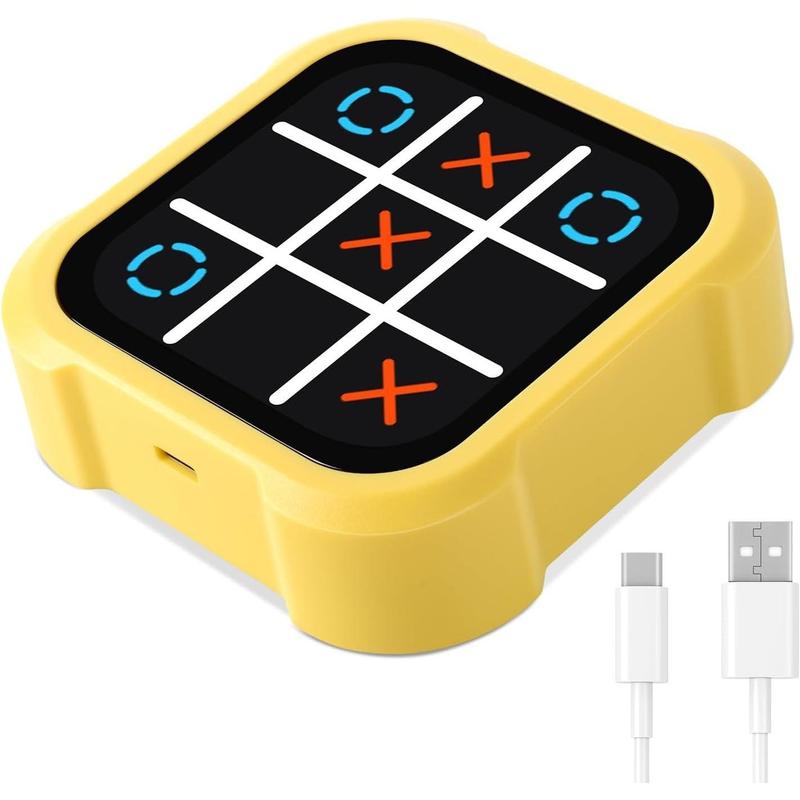 [BLACK FRIDAY]Re-chargeable Tic Tac Toe Bolt Game, 3-in-1 Handheld Puzzle Game Console, Portable Travel Games for Educational and Memory Growth, Fidget Toys Games for Kids and Adults, Birthday Gifts for All Ages,Christmas gift