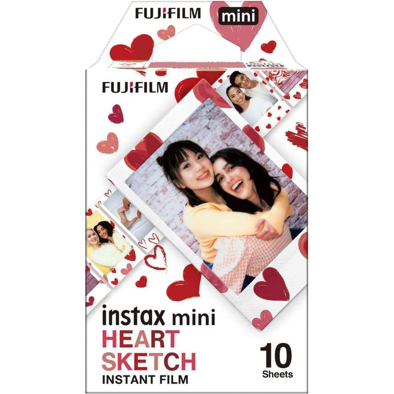 FUJIFILM Instax Mini Heart Sketch Film - 10 Exposures