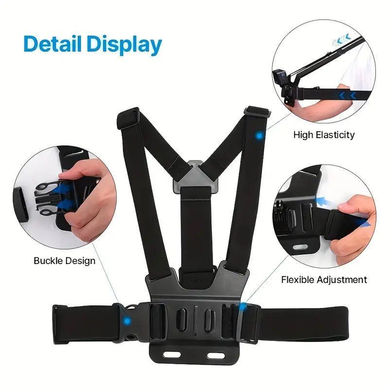 Action Camera Strap Set with Phone Clip for Fall Gift, Fixing Mount for Gopro Phone Osmo Action, Sports Camera Accessories, Camera Stabilizer, Gift for Girlfriend