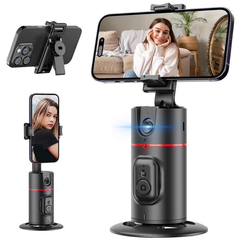 Auto Face Tracking Video Gimbal, 360° Rotation Body Camera Phone Stabilizer, Smart Tracking Video Stabilizer for Vlog, Phone Accessories