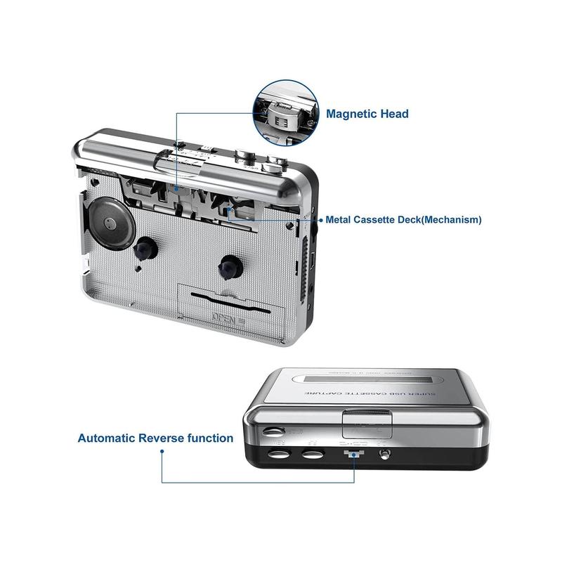 Sxcvjhbre Walkman USB Cassette Player, Retro Cassettes Tape To MP3 CD Converter