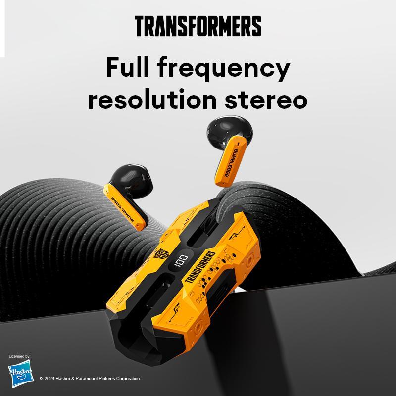 TRANSFORMERS TF-T51 Semi-in-ear Design Wireless Earphone, 1 Count Bluetooth-compatible 5.4 Chip Stable Connection Earphone, Long Battery Life Earbuds for Gaming