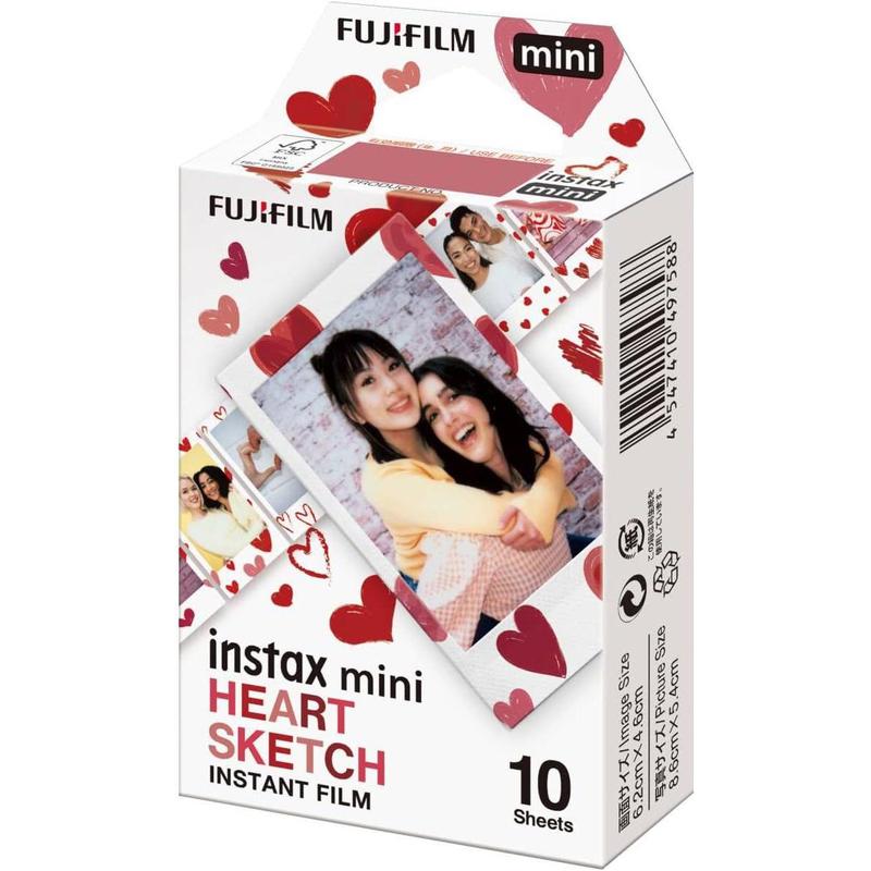 FUJIFILM Instax Mini Heart Sketch Film - 10 Exposures