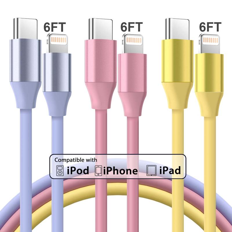 6FT [Apple MFi Certified] Fast Charging Cable Compatible with Apple iPhone 14 13 12 11 Pro Max XR XS X 8 7 6 Plus SE iPad Mini