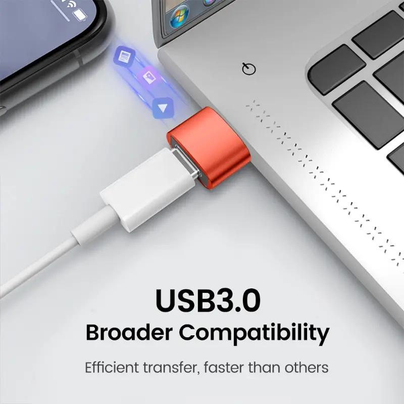 6A Fast Transfer Type-C to USB Adapter, 1 Count OTG Adapter, PD Adapter, Phone Type-C Charging Adapter for Samsung, Huawei, Android Phone, Laptop, Earphones