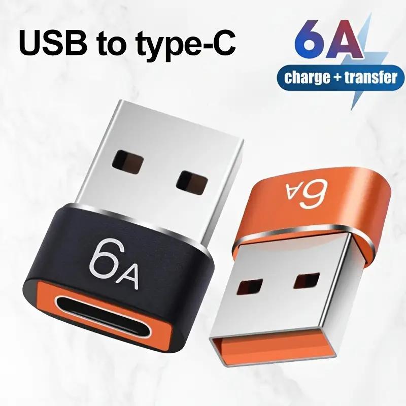 6A Fast Transfer Type-C to USB Adapter, 1 Count OTG Adapter, PD Adapter, Phone Type-C Charging Adapter for Samsung, Huawei, Android Phone, Laptop, Earphones