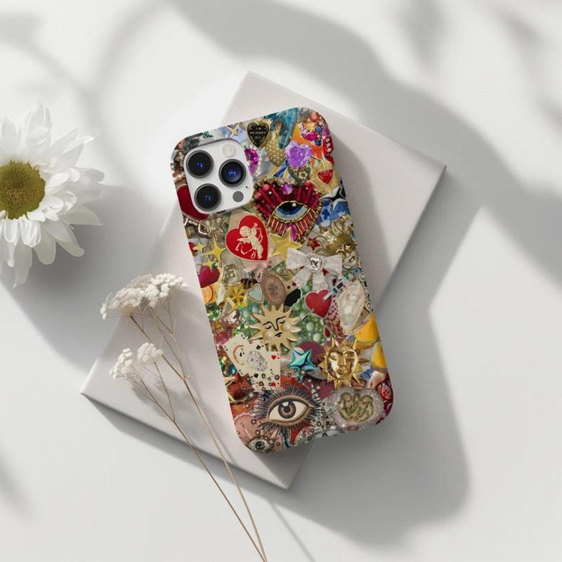 Creative Pattern Phone Case for Fall Gift, Decorative Phone Protective Cover, Phone Protective Cases Compatible with iPhone 11 12 13 14 15 Plus 15 Pro Max, Fall Decor