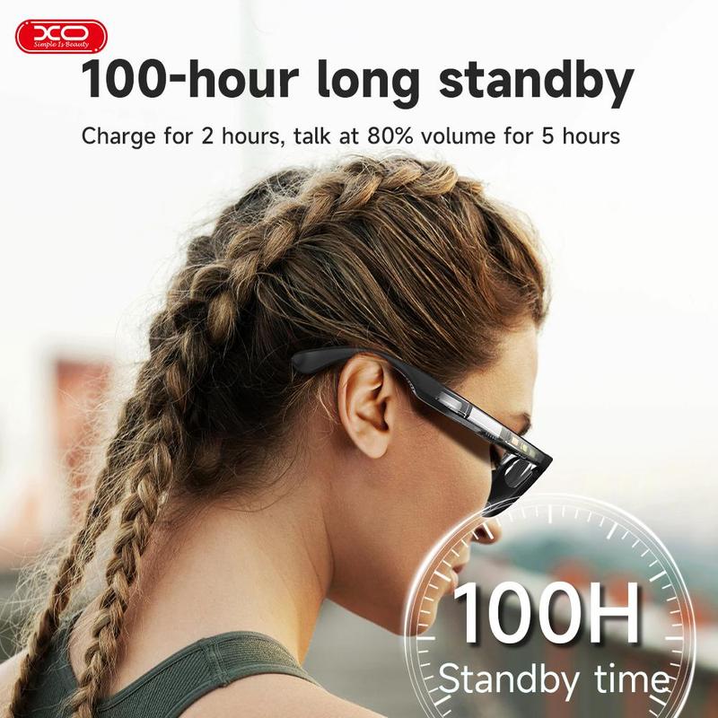 Smart Glasses Listenable Songs,Wireless Headphone Smart Glasses for Mobile Phone,200H Standby Time Long Battery, Athletic Outdoor UV Protection and Voice Control