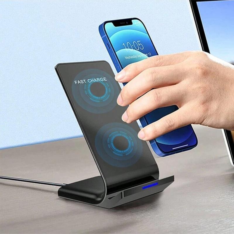 20W Fast Wireless Charger Station for Samsung Galaxy S24 S23 S22 Note 20 10 & Phone Wireless Charging Stand for iPhone16 15 14 13 12  11 XR XS 8