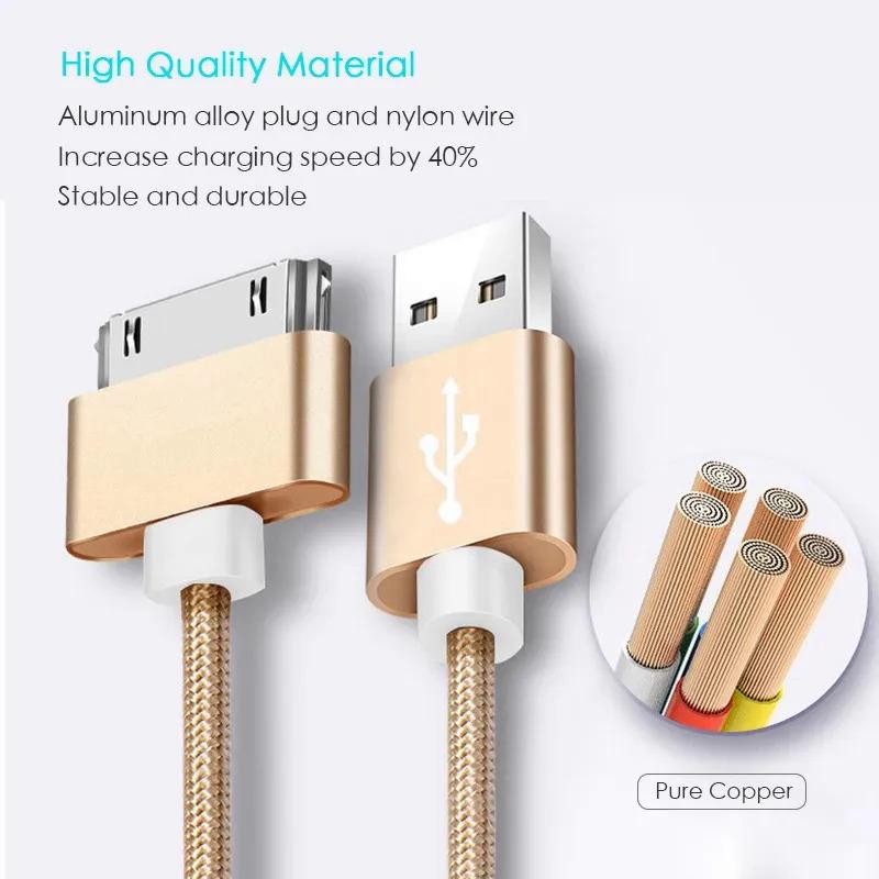 USB Cable Fast Charging for Apple iPhone 4 4s 3GS 3G iPad 1 2 3 iPod Nano touch 30 Pin Original Charger Adapter Data Sync Cord