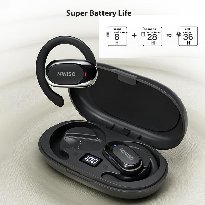 MINISO X32 OpenBuds Lightweight True Open Ear Wireless Earbuds with Multi-Angle Adjustment Bluetooth 5.4 Headphones with Dual-Axis Design for Long-Lasting Comfort Crystal-Clear Calls for Driving