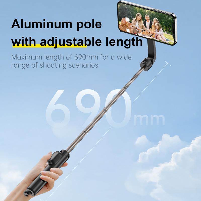 TELESIN Magnetic Selfie Stick Tripod with Bluetooth Remote Control, 27