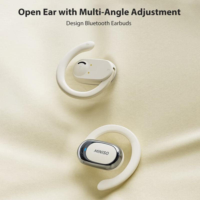 MINISO X32 OpenBuds Lightweight True Open Ear Wireless Earbuds with Multi-Angle Adjustment Bluetooth 5.4 Headphones with Dual-Axis Design for Long-Lasting Comfort Crystal-Clear Calls for Driving