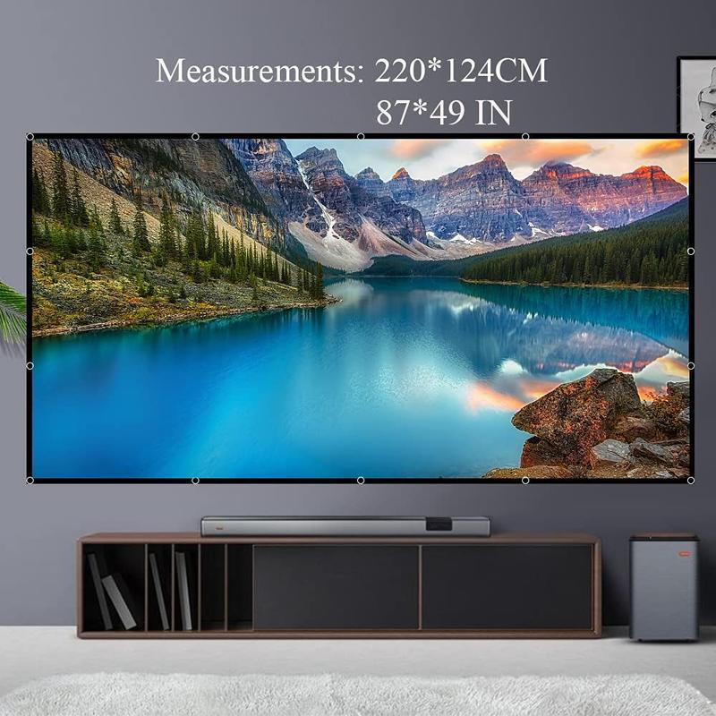 Projector Screen, Movie Projector Screen16:9 Foldable Portable Projector Screens for Home Theater, Outdoor, Indoor Party, Office, Weding