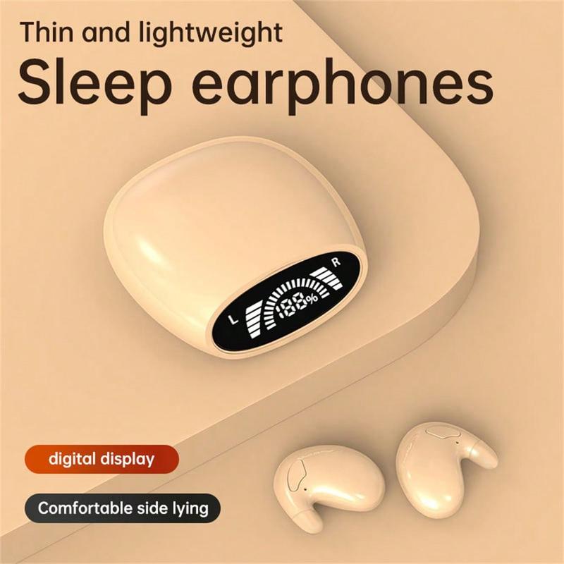 Invisible Sleep Headphones, Sleep Earbuds for Side Sleepers, TWS Wireless Earphone, Comfortable Wear Smallest Tiny Headphones Hidden Headphones, Noise Blocking Sleep Ear Buds,Bluetooth 5.3 Wireless Earbuds, In-Ear Ear Buds for Sleeping,Driving,Cycling