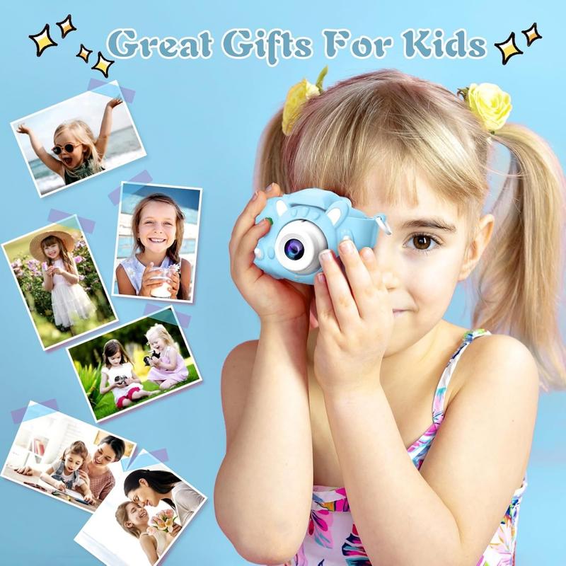 Kids Camera for Boys and Girls,Digital Camera for Kids Toy Gift, Toddler Camera Christmas Birthday Gifts for Age 3-12 with 32GB SD Card, Video Recorder 1080P IPS 2 Inch