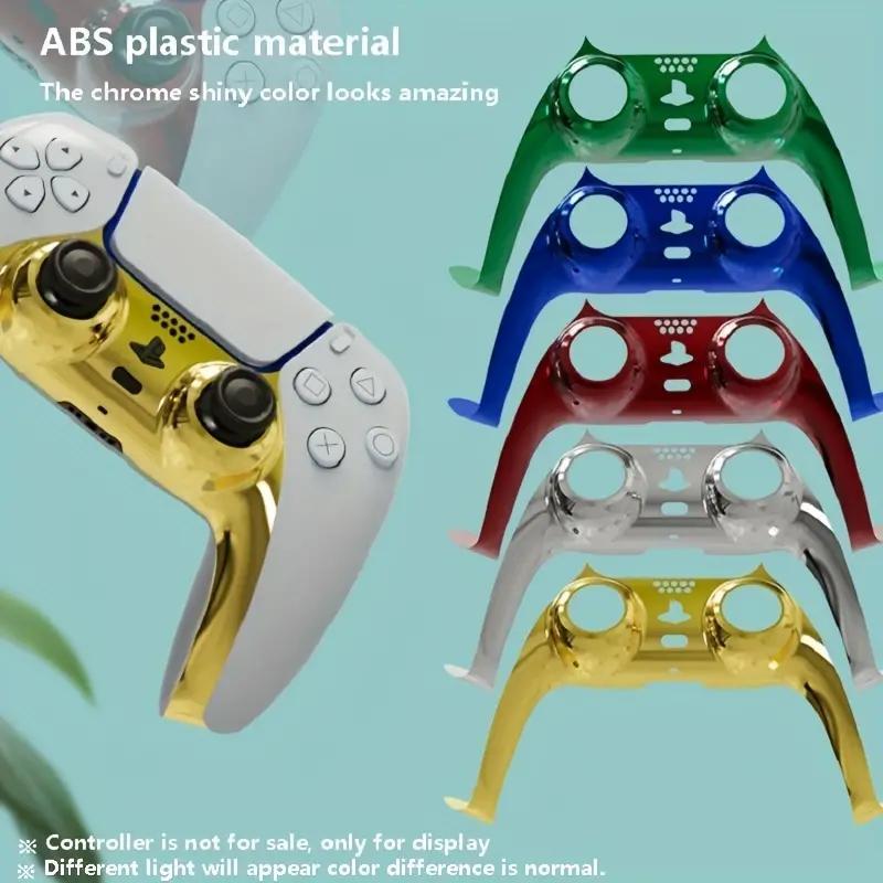 Game Controller Protector, 1 Count Glossy Decorative Trim Protectors for PS5 Controller, Controller Replacement Protective Case