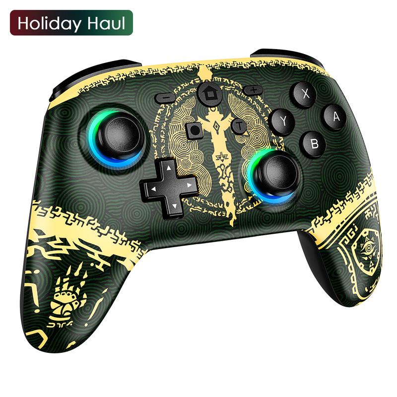 Wireless Controller for SWITCH Console,Gengar ,Royal, Lighting, Fire design with Dual Vibration Game Joystick Remote,Smartphone