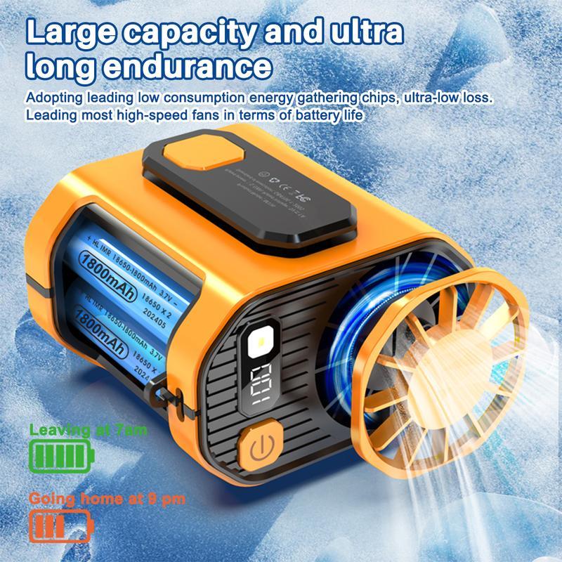 Summer Gift,10000mAh Portable Power Bank ,1 Count 3 in 1 Outdoor Clip on Fan with Torch, 3 Wind Speeds Cooling Fan with LED Light, Rechargeable Camping Fan, Suitable for Outdoor Work, Farm,Hiking, Camping, Gardening and Travel,Phone