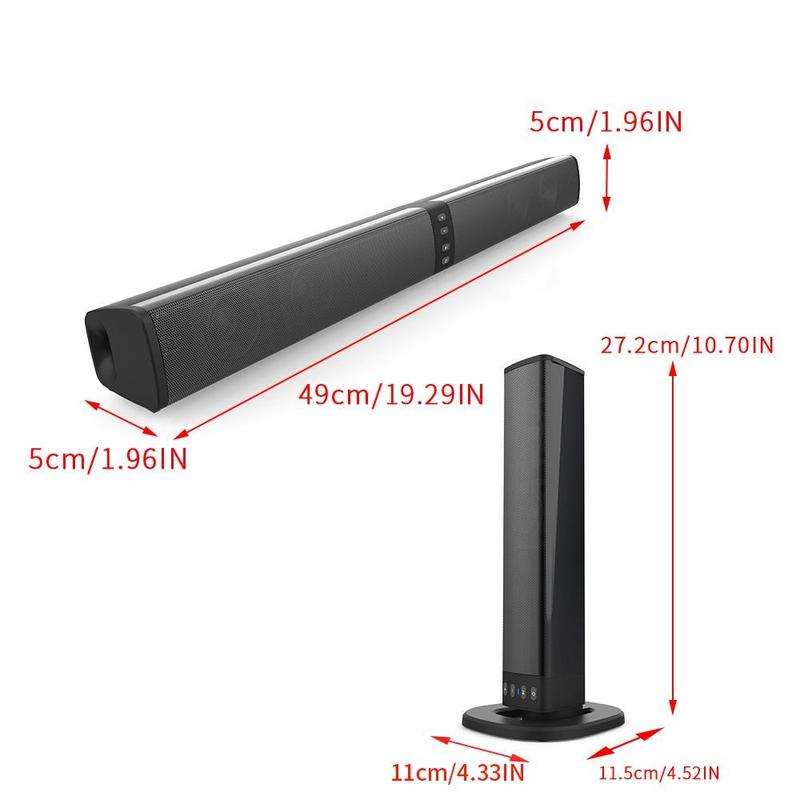 Wireless Bluetooth-compatible Soundbar, 1 Count Modern Design Bluetooth-compatible Computer Speaker, Portable Stereo Soundbar for Multiple Devices