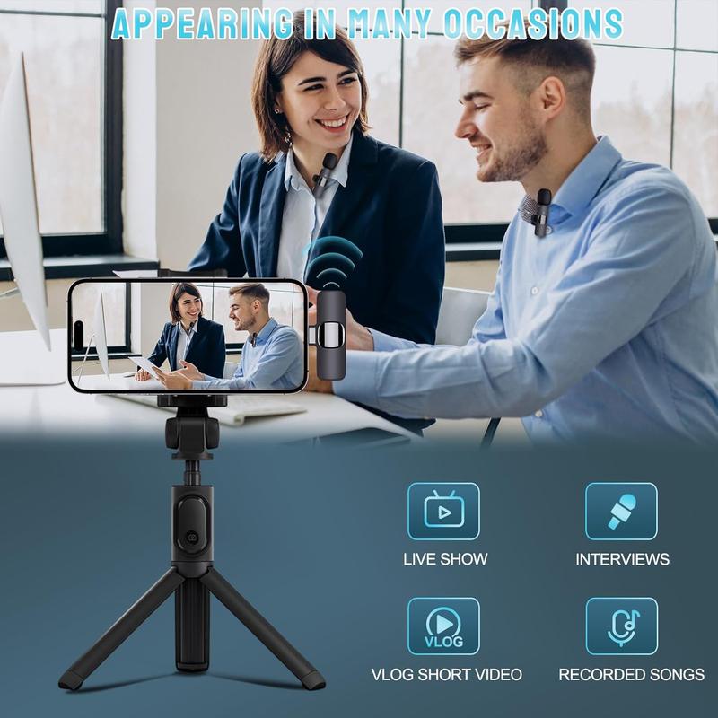 Microphone for , Dual Professional  Lavalier Microphone for  iPad, Plug-Play  Mic for Recording,Live Stream,YouTube,,,Vlog