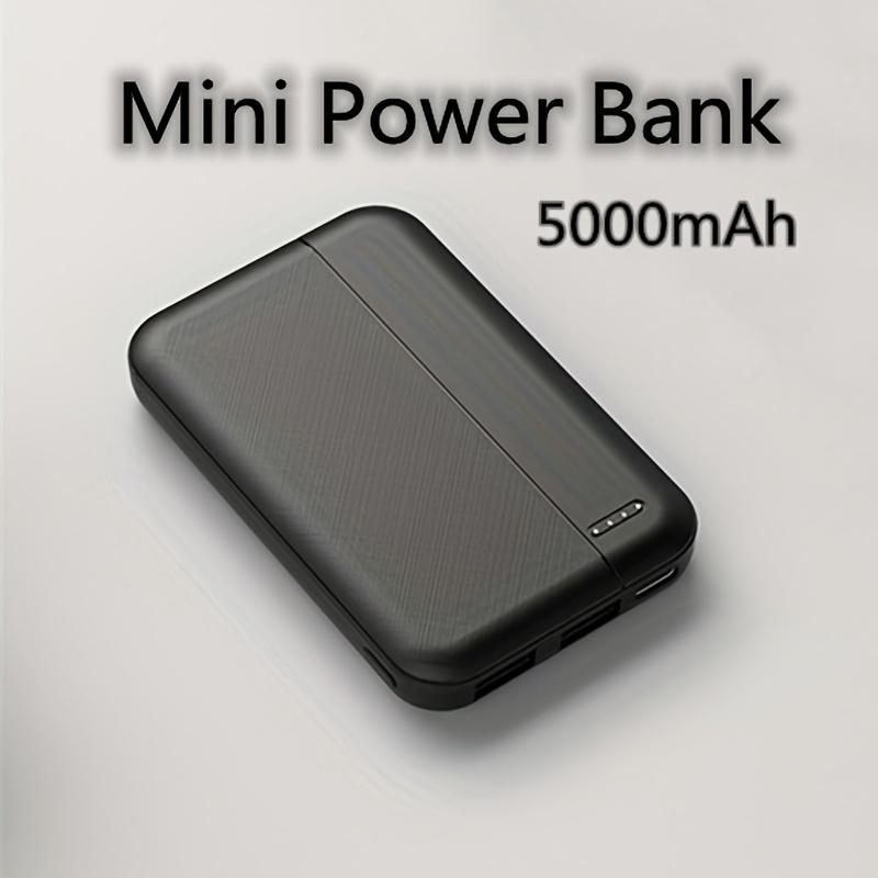 Portable Mini Power Bank, 5000mAh Portable Phone Charger For Mobile Phone, USB Dual Ports Travel Phone Charger, Smartphone Phone Accessories