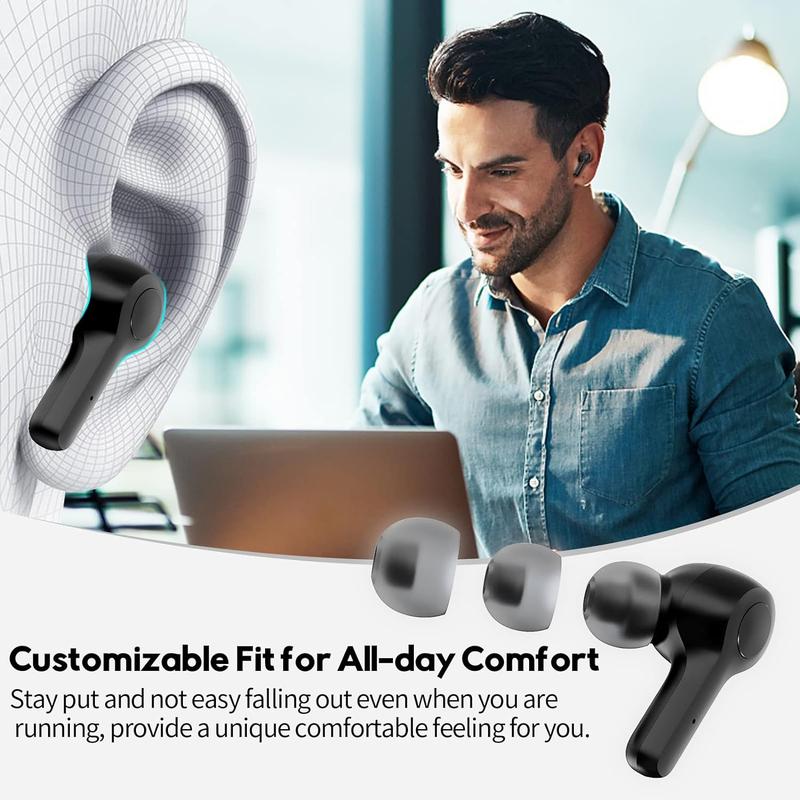 Digital display wireless earbuds Bluetooth 5.3 headset music earbuds phone voice earbuds daily waterproof sweat compatible with Android or ios