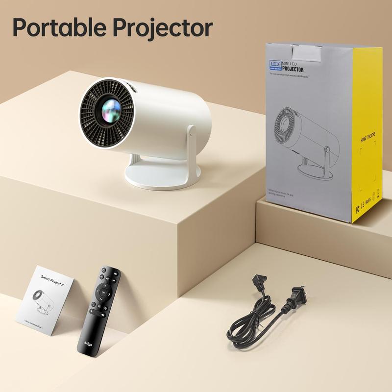 Portable Outdoor Projector, HD Projector with Wifi & Bluetooth-compatible, Outdoor Portable Projector for Bedroom & Home & Outdoor Use