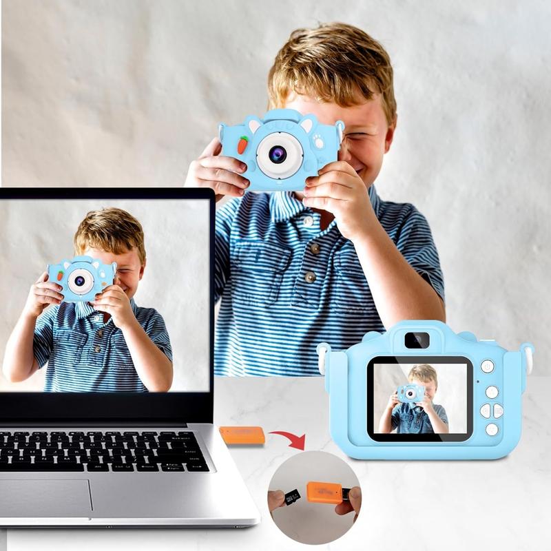 Kids Camera for Boys and Girls,Digital Camera for Kids Toy Gift, Toddler Camera Christmas Birthday Gifts for Age 3-12 with 32GB SD Card, Video Recorder 1080P IPS 2 Inch