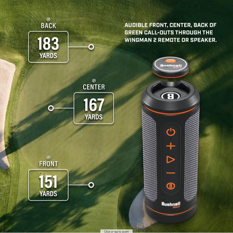 Bushnell Wingman 2 Golf GPS Bluetooth Speaker - Black