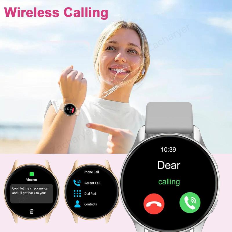 Multifunctional Smart Watch, Fashionable Digital Watch with Wireless Calling Dialing & Multiple APP Reminders, Sports Watch for Women & Men