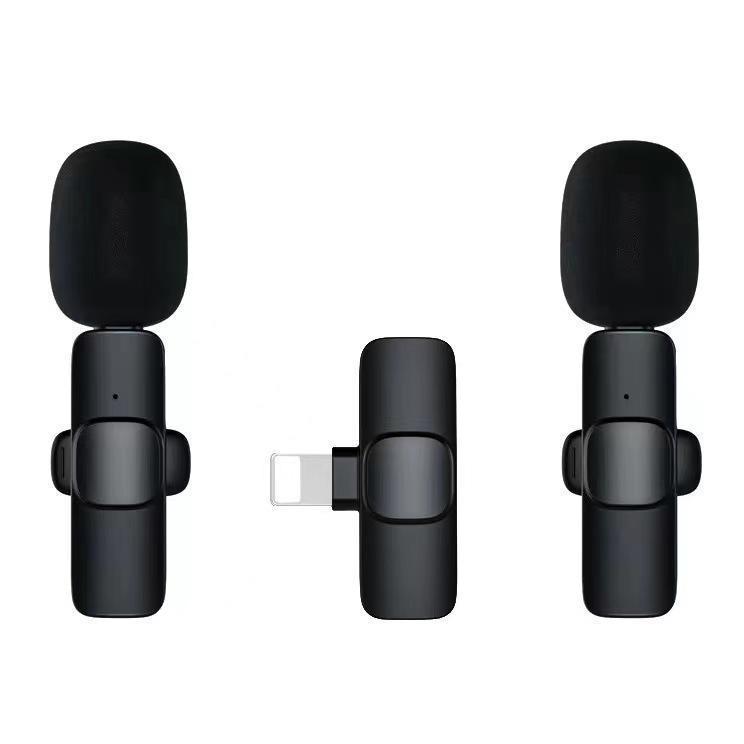 2 pieces Wireless Lavalier Microphones for iPhone, Android, iPad - Mini Wireless Clip-on Microphones for Smartphone