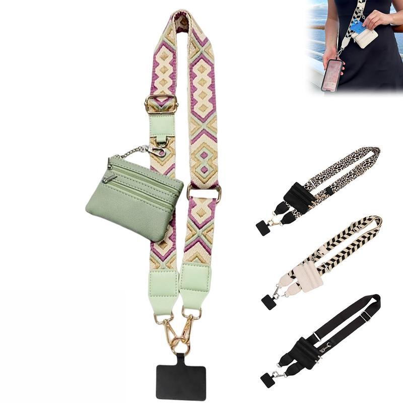 Christmas style，Phone Strap Crossbody Clip and Go Strap forPhone with Wallet Portable Crossbody Beautiful,.Comfortable, Adjustable Phone Strap withZippered Pouch Accessories Card Smartphoneclip and phonelanyard wrist lanyard