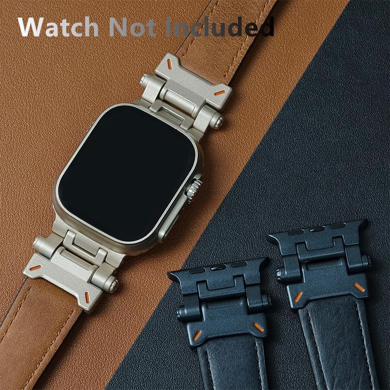 Business Artificial Leather Watch Band, Replacement Watch Band for Apple Watch Ultra 2 49mm, Wearable Accessories for iWatch Series 9 7 8 6 5 4 Se 3 45mm 44mm 42mm