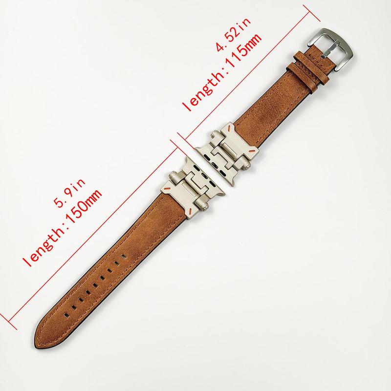 Business Artificial Leather Watch Band, Replacement Watch Band for Apple Watch Ultra 2 49mm, Wearable Accessories for iWatch Series 9 7 8 6 5 4 Se 3 45mm 44mm 42mm