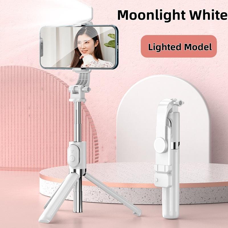 New Selfie Stick Tripod With Detachable Wireless Remote.Compact Live Extendable Portable Selfie Stick,Live Tripod Stand With Fill light,Compatible with iPhone Samsung Smartphone,Lightweight Travel Tripod for Selfies Video Recording Vlog Accessories